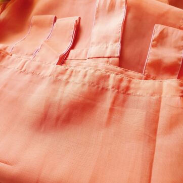 Vintage, Schlaufengardine orange uni