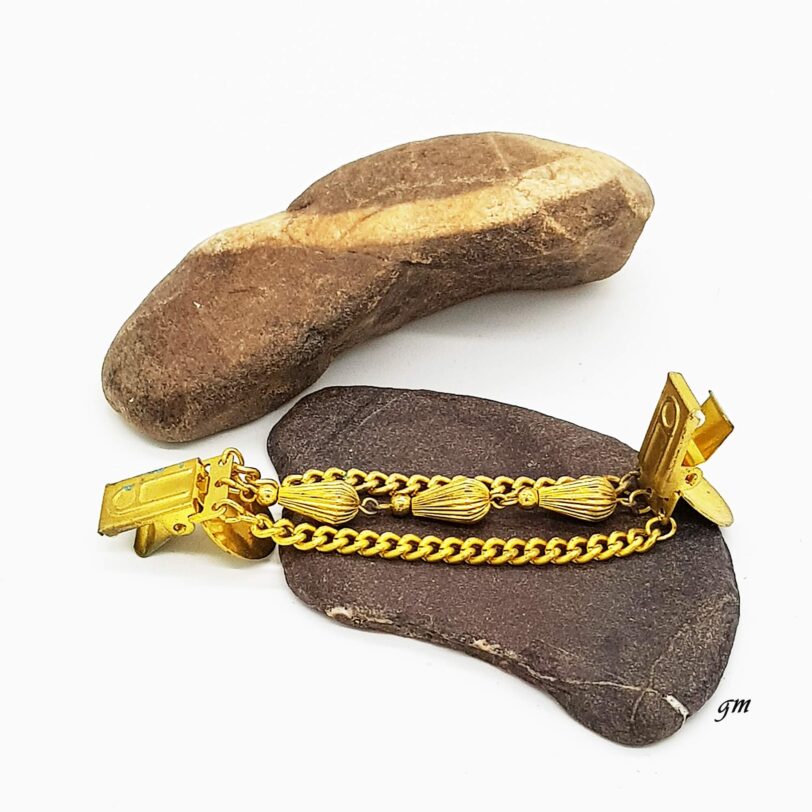Boho Ärmelraffer,1970er, goldfarbig