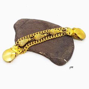 Boho Ärmelraffer,1970er, goldfarbig
