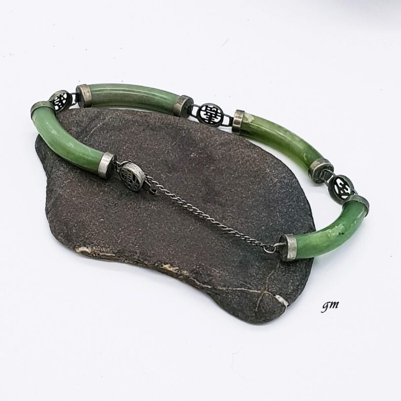 Vintage Jade - Glieder-Armband Jade 70er