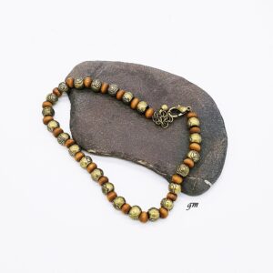 Esoterik Armband Kugeln Holz und Metall