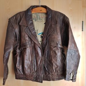 vintage, Herren Lederjacke Größe 52
