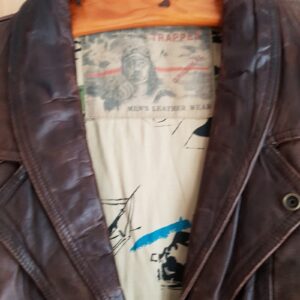 vintage, Herren Lederjacke Größe 52