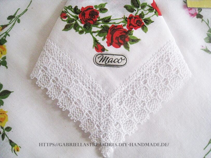 Vintage Damen Stoff Taschentücher