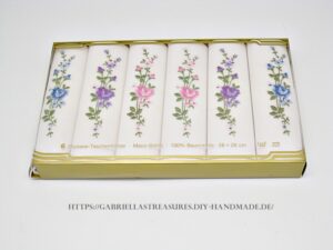 Damen Taschentücher vintage, 6er Set