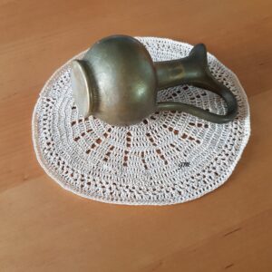 massive kleine Blumenvase - Messing – Bild 3