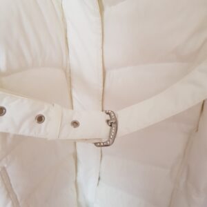 Midi-Daunenmantel aus den 80ern, weiß, XXL