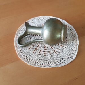 massive kleine Blumenvase - Messing – Bild 2