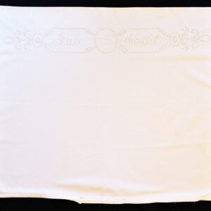 Weisswaesche Kissenbezug handgestickt