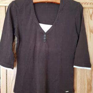 braunes T-Shirt, Halbarm, Street One