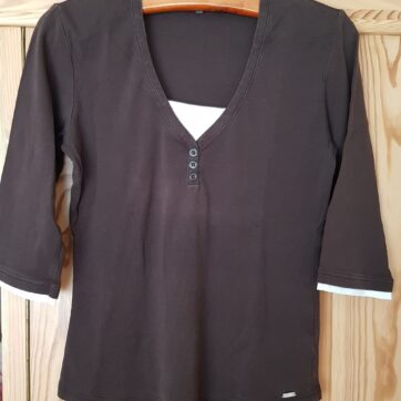 braunes T-Shirt, Halbarm, Street One