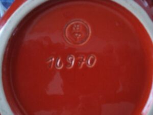 Keramik Bowleservice 70er, sechseckig