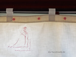 Scheibengardine Vorhang mit Herzen