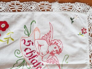 Deckchen vintage handgemacht 50er