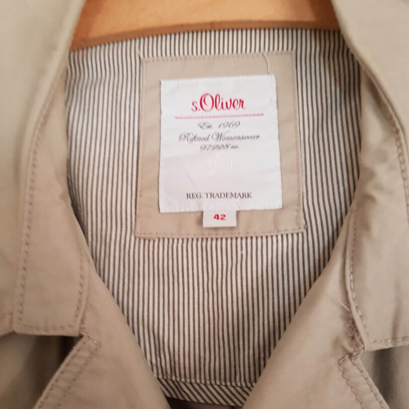 leichter Sommermantel S. Oliver, Größe 42, beige