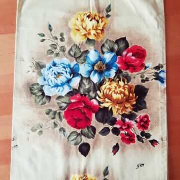 2 Schals Gardine 50/60er Handarbeit