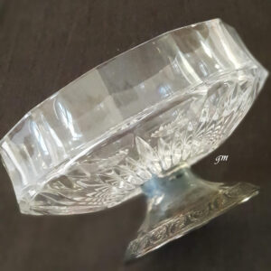 Vintage Obstschale Kristall Silberfuss
