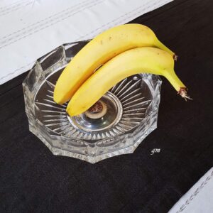 Vintage Obstschale Kristall Silberfuss