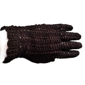 Vintage, gehäkelte Handschuhe, Damen, braun, 40er Jahre