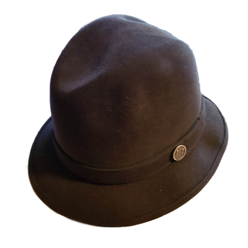 Vintage, Herrenhut 70er, Größe 54, graublau