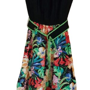 Boho Midi Kleid Größe 38, schwarz