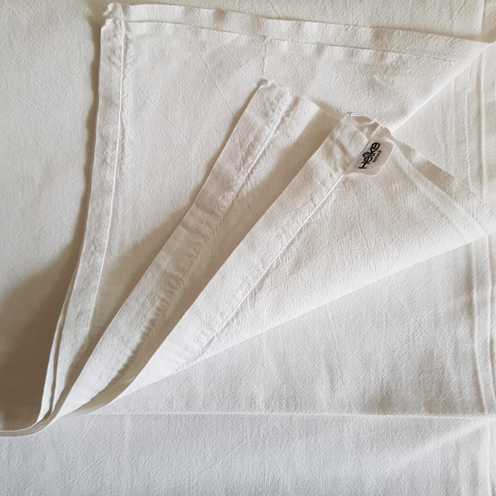 Bettlaken weiß Baumwolle vintage