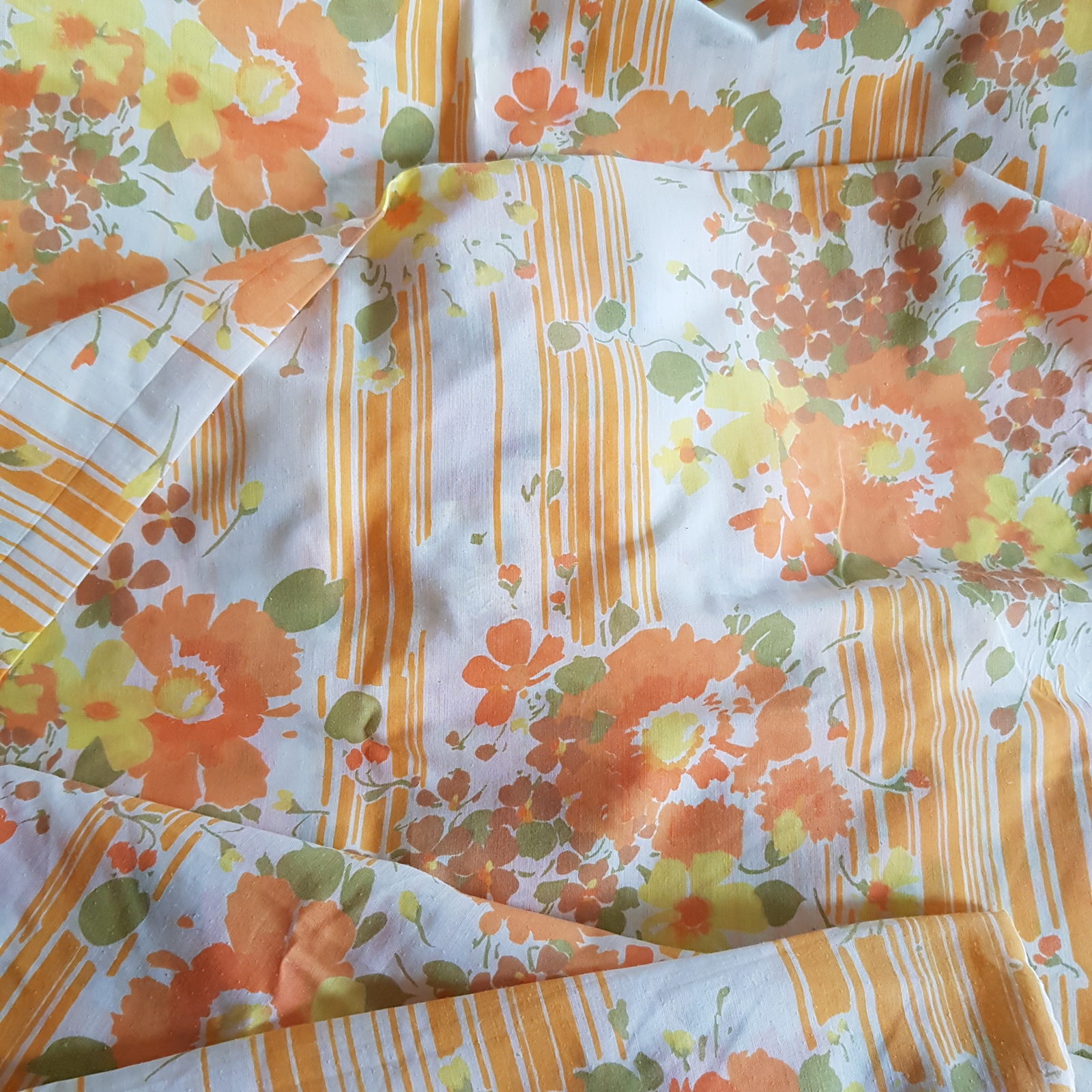 Set Bettbezug mit Kissen 70er Jahre orange