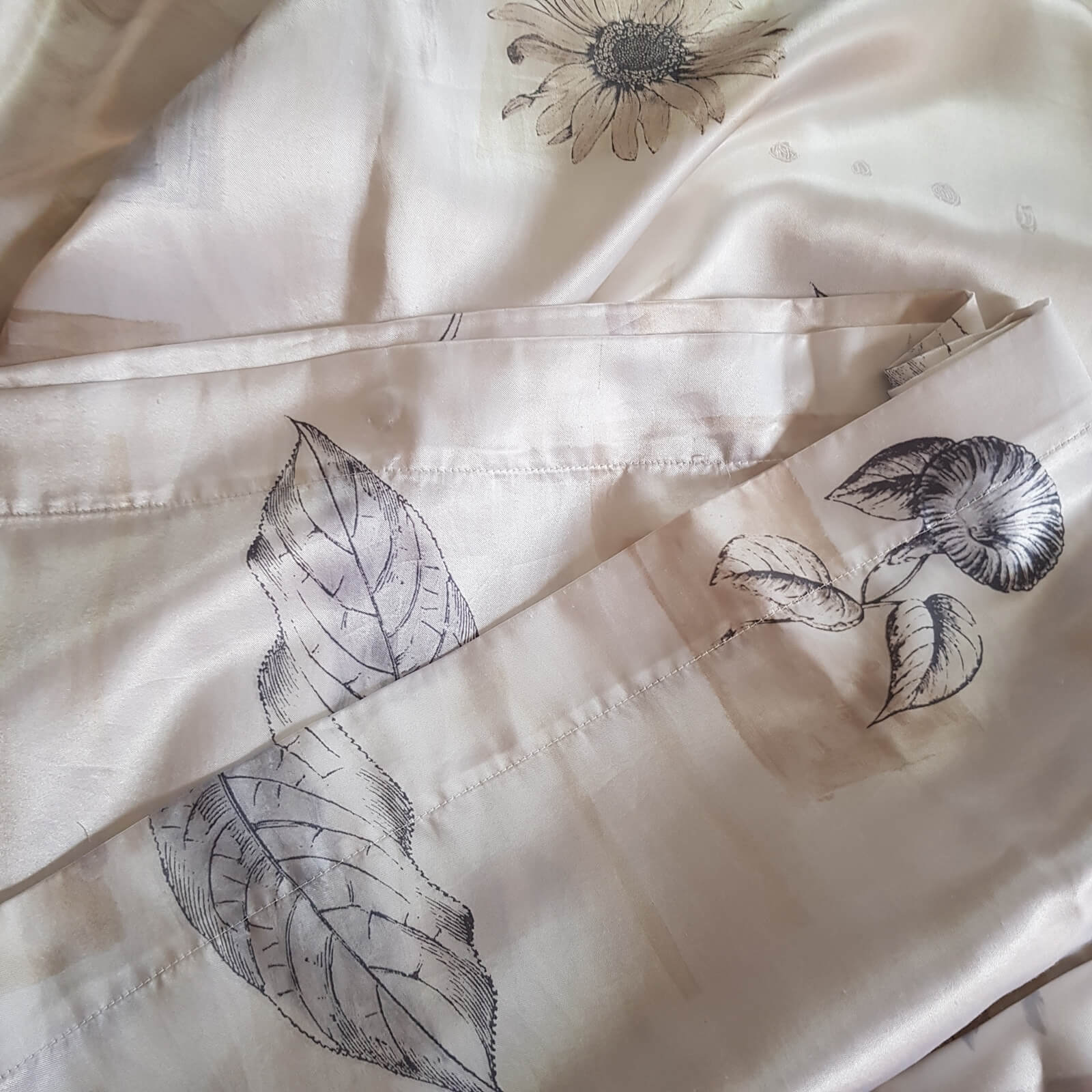 Bettbezug silbrig neuwertig 70er – Bild 2