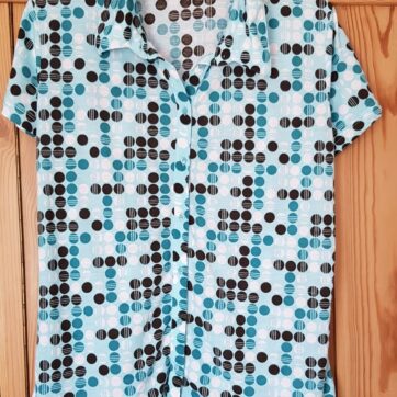 Bluse türkis punkte